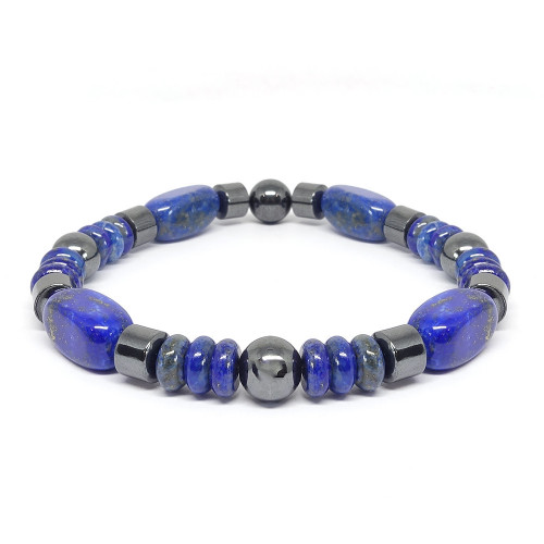 Lapis lazuli et hématite,...