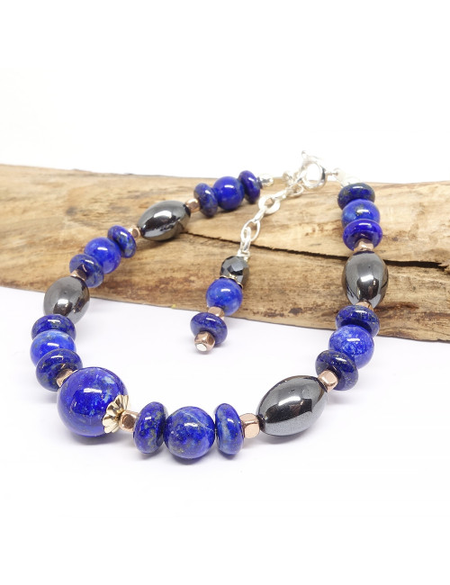 Lapis lazuli et hématite
