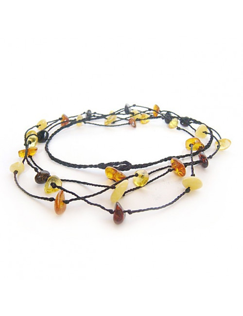 Collier ambre 3 rangs