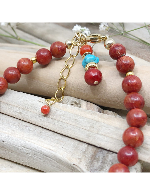 Corail Gorgone et turquoise,