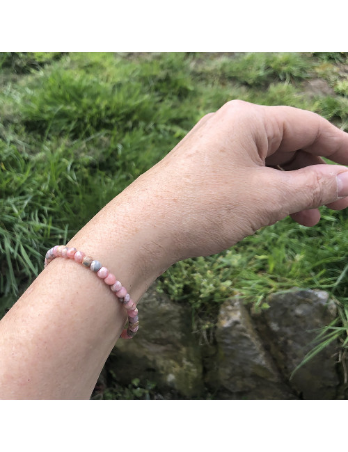 Rhodochrosite, Bracelet extensible fin 4 mm