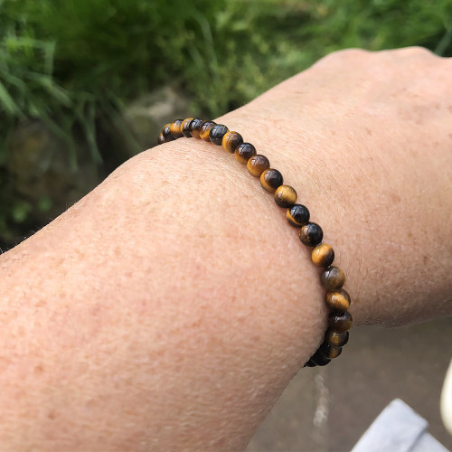 copy of Bracelet extensible en oeil de tigre, perles de  6 mm