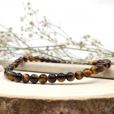 copy of Bracelet extensible en oeil de tigre, perles de  6 mm