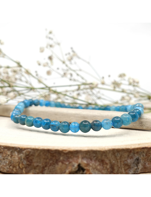 Apatite, Bracelet extensible fin 4 mm