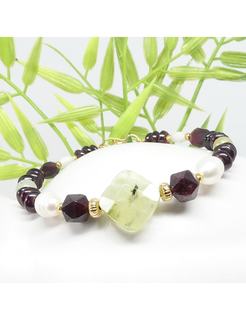 Grenat, prehnite et biwa