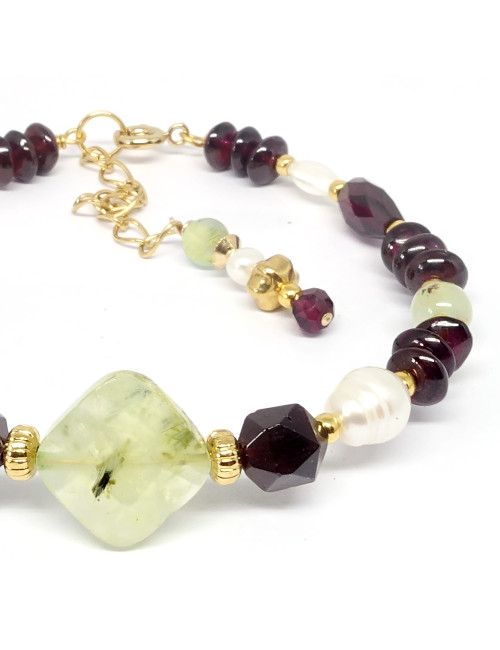 Grenat, prehnite et biwa