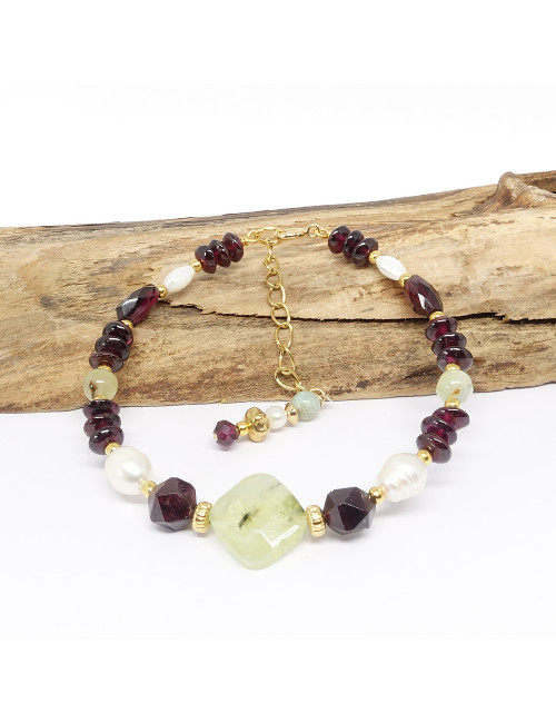 Grenat, prehnite et biwa