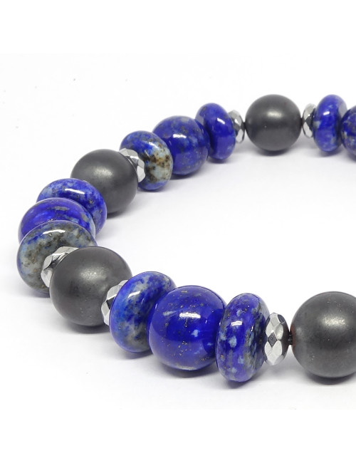Lapis lazuli et hématite