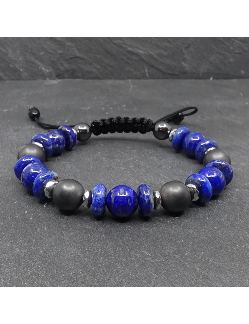 Lapis lazuli et hématite