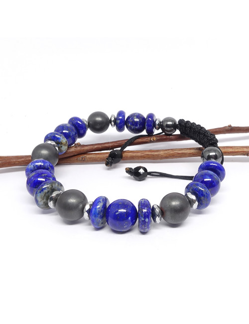 Lapis lazuli et hématite