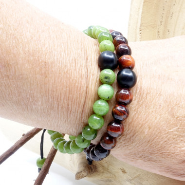 copy of Bracelet homme oeil de tigre et hématite