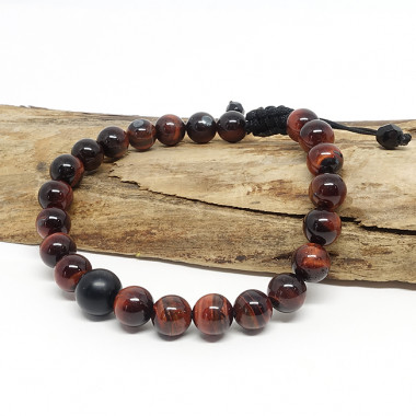 copy of Bracelet homme oeil de tigre et hématite