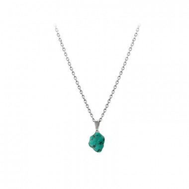 Véritable turquoise "africaine" montée en pendentif