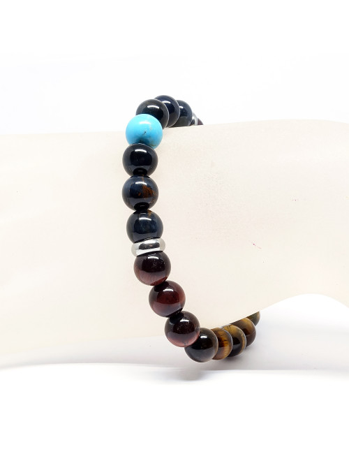 Pierres de 3 "OEILS" et turquoise