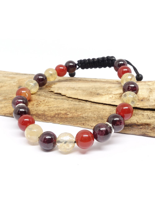 Grenat, citrine et cornaline