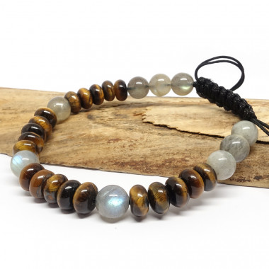 copy of Protection - Oeil de tigre, labradorite et tourmaline