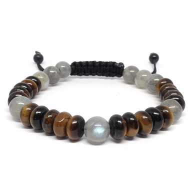copy of Protection - Oeil de tigre, labradorite et tourmaline