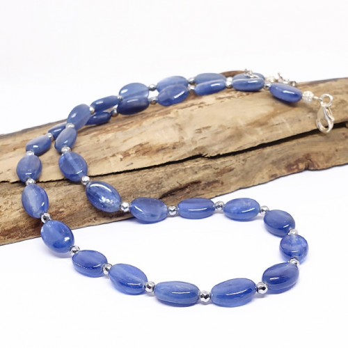 Cyanite et hématite facettée