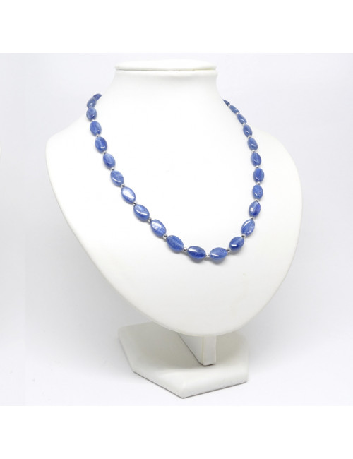 Cyanite et hématite facettée