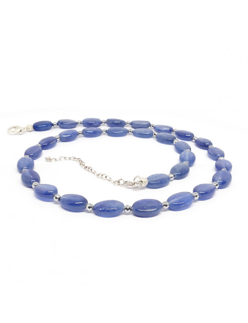 Cyanite et hématite facettée