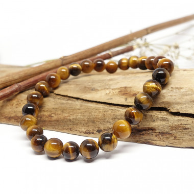 copy of Bracelet extensible en oeil de tigre, perles de  6 mm