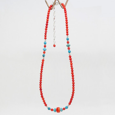 copy of Collier turquoise et corail