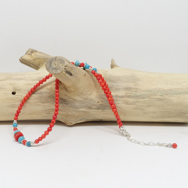 copy of Collier turquoise et corail