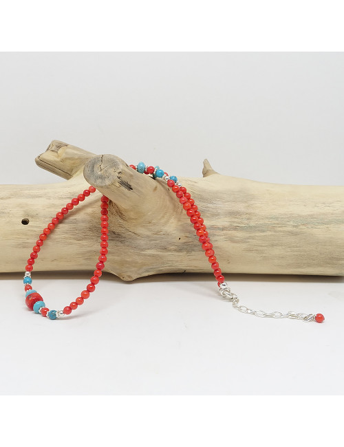 Turquoise et corail