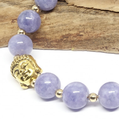 Calcite bleue et cristal de roche