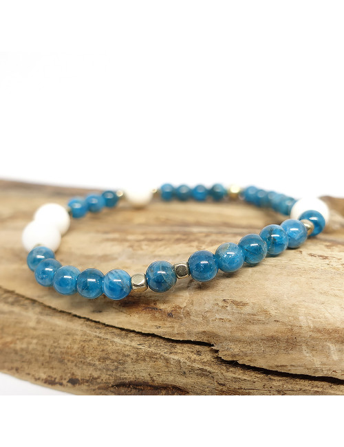 Apatite, agate blanche et hématite