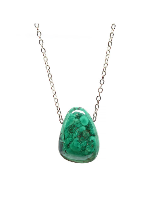 La malachite est une pierre du chakra du coeur. Tendresse infinie et amour de soi.