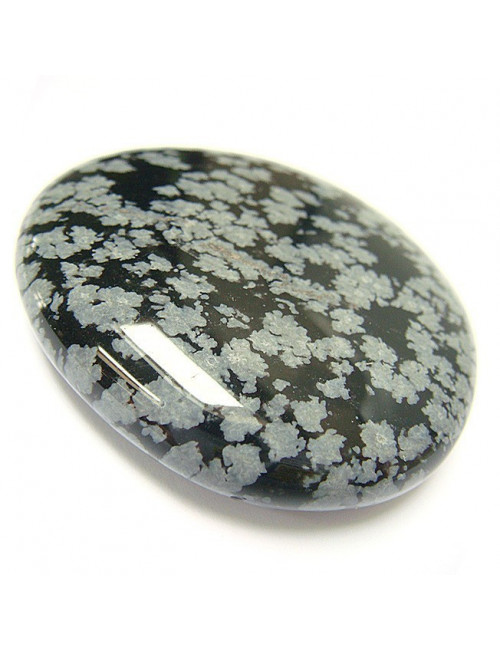 Galet Obsidienne neige