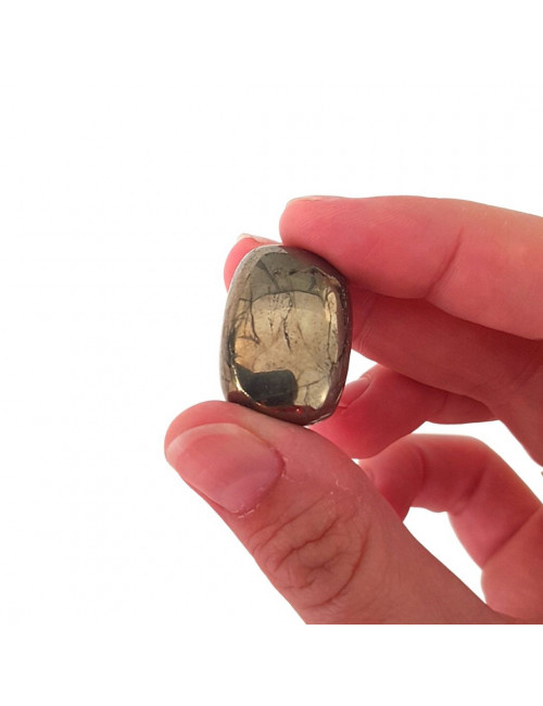 Galet roulé en Pyrite