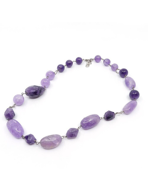 Collier de luxe en pierre améthyste