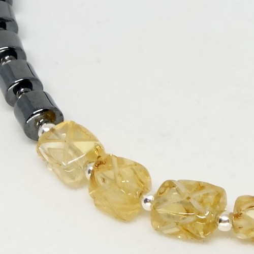 Bracelet iolite et grenat