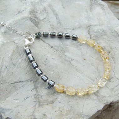 Bracelet iolite et grenat