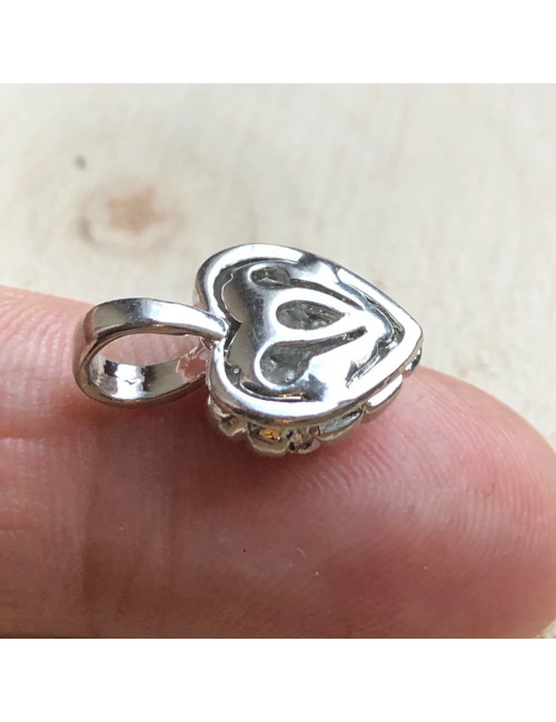 Charm COEUR avec strass pour création de votre bijou