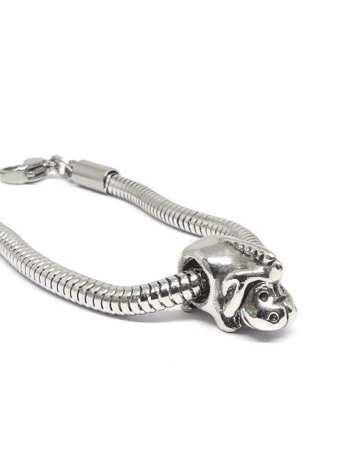 Perle large trou animal