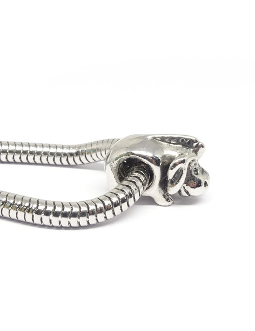 Perle large trou animal