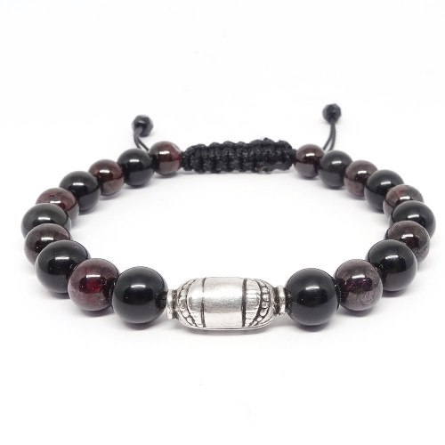 copy of Grenat et obsidienne, Bracelet homme