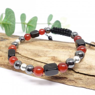 copy of Bracelet homme oeil de tigre et hématite