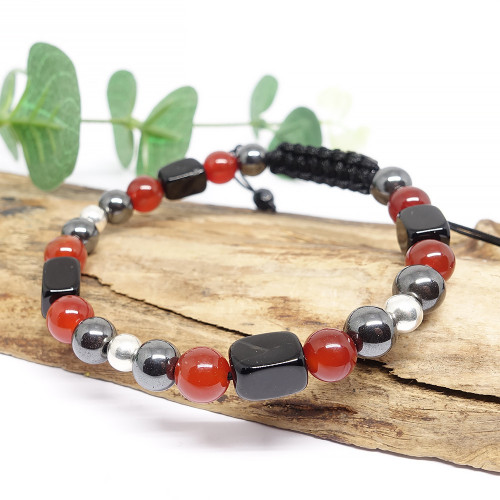 copy of Bracelet homme oeil de tigre et hématite