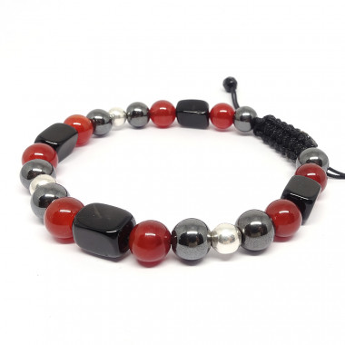 copy of Bracelet homme oeil de tigre et hématite