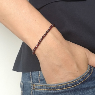 copy of Grenat, Bracelet extensible peres de 6 mm