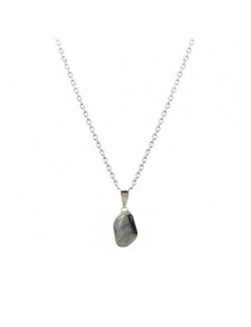 Les pendentifs en pierre naturelle sont basés sur la lithothérapie. L’obsidienne argentée