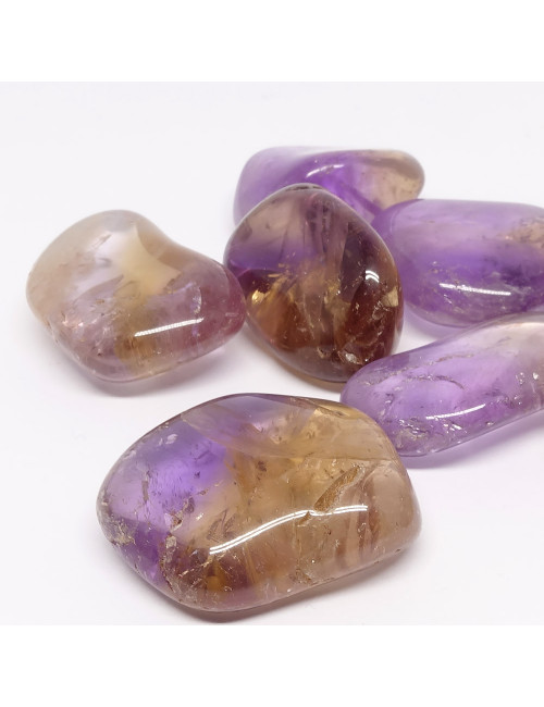 Pierre naturelle, galet en amétrine 3 à 4 cm