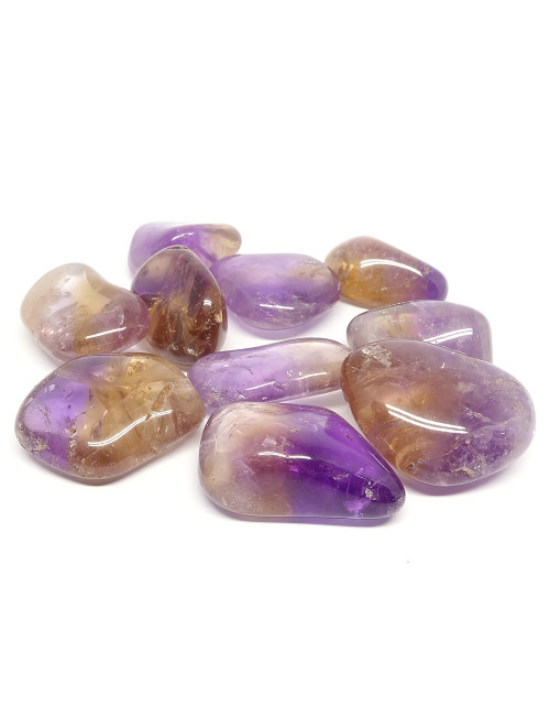 Pierre naturelle, galet en amétrine 3 à 4 cm