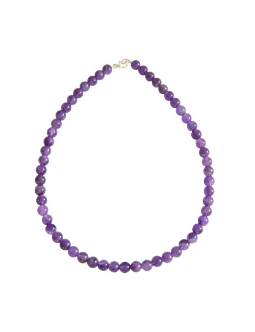 Collier en pierres naturelles améthyste