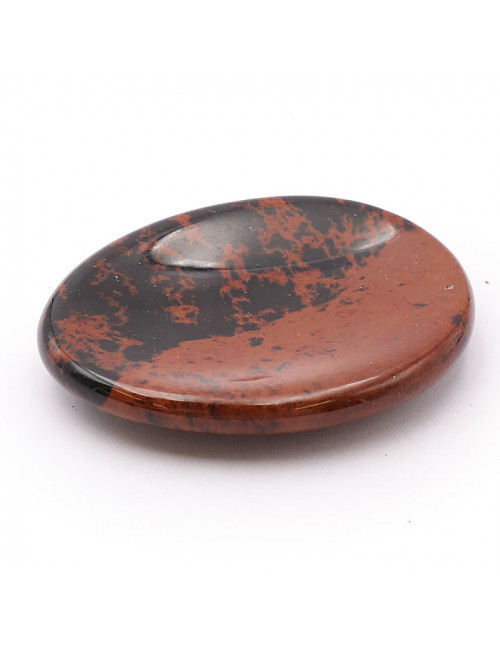 Galet pierre pouce en obsidienne mahogany