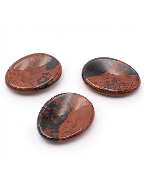 Galet pierre pouce en obsidienne mahogany